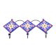 Navy Blue And Yellow Tiny Flower Ceramic Tiles Hooks Online